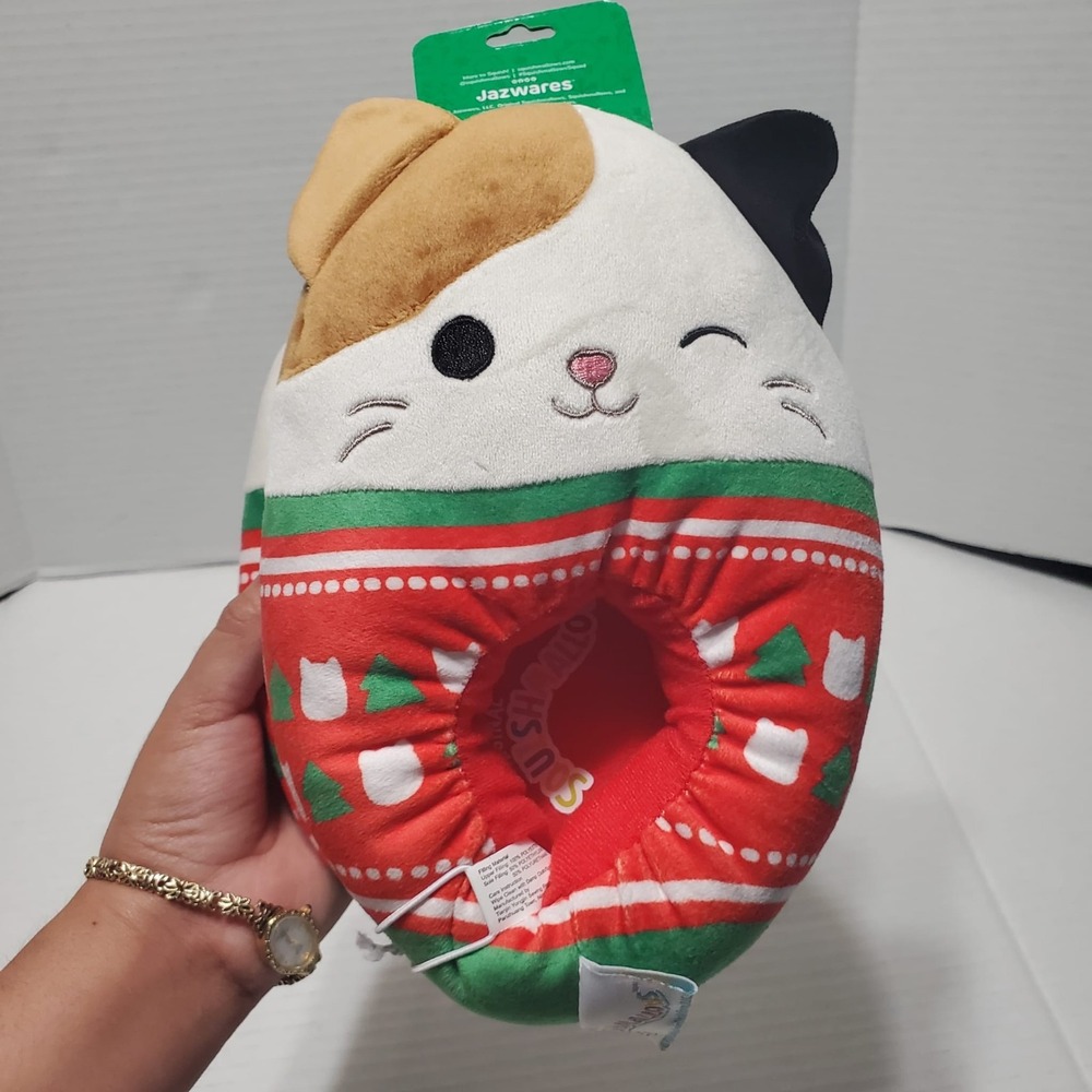 Squishmallows Cam The Cat Holiday Slippers Kids Size 13/1 NWT - Picture 3 of 4